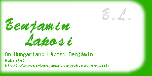 benjamin laposi business card