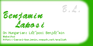 benjamin laposi business card